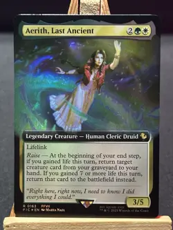 Aerith, Last Ancient #163 Extended Art FOIL Final Fantasy Magic The Gathering - Image 1