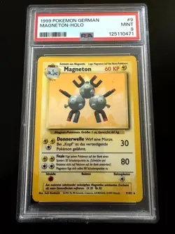 Pokemon Magneton 9/102 Unlimitiert PSA 9 Mint Base Set Deutsch Holo #9 - Image 1