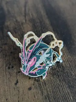 Pokemon SHINY Mega Rayquaza Pin 2015 Metal Enamel Pin Roaring Skies - Image 1