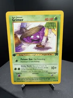 Pokemon TCG WOTC 1st Edition Team Rocket Grimer 57/82 Common LP - Image 1