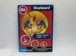 Pokemon TCG Charizard #06 Poke Trivia Movie 1999 Promo - Image 1