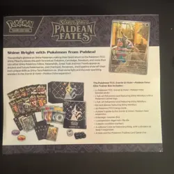 Pokemon Center TCG Paldean Fates ETB Elite Trainer Box No Rips Or Tears W Case - Image 4