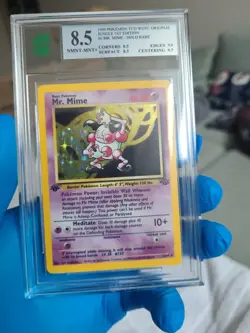 1999 Pokemon Jungle Mr. Mime 1st Edition Holo Rare MNT 8.5 Near Mint - Mint 6/64 - Image 2