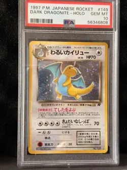 Carta Pokemon PSA 10 Dark Dragonite #149 Holo Team Rocket Japanese Holo - Image 2