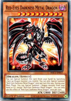 Red-Eyes Darkness Metal Dragon - HAC1-EN017 - Common 1st Edition Yugioh - Image 1