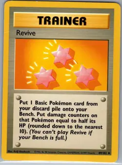 Revive 089/102 Non Holo Base Set - Pokemon Card - LP - Image 1