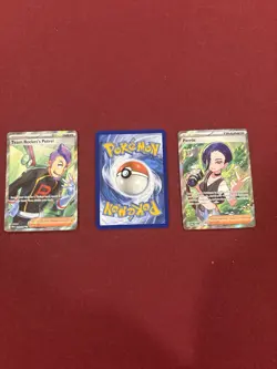 Pokemon Three Rare Card Full Holo Trainer Lot Petrel, Friends Of Paldea, Perrin - Image 3