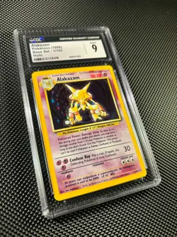 CGC 9 Alakazam Holo Base Set Unlimited 1/102 Pokemon card - Image 1