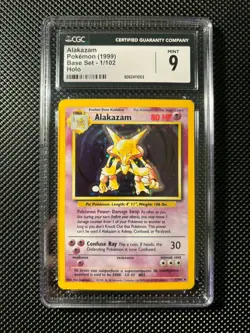 CGC 9 Alakazam Holo Base Set Unlimited 1/102 Pokemon card - Image 2