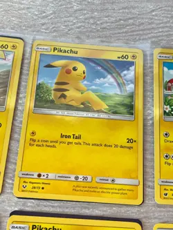 Mixed Lot of Pokemon Holo or Not PIKACHU Tailwhip Emogla VIRIZION Etc. Cards - - Image 3