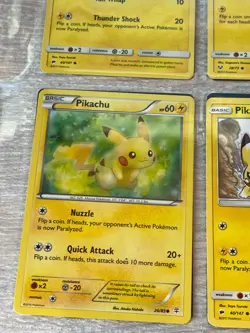 Mixed Lot of Pokemon Holo or Not PIKACHU Tailwhip Emogla VIRIZION Etc. Cards - - Image 5