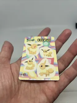 1999 Pokemon Fancy Graffiti Eevee #17 Sealdass Card Sticker Bandai Japanese - Image 4