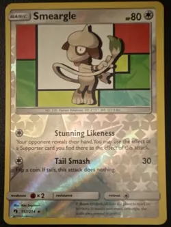 Pokemon TCG Smeargle Reverse Holo Card 151/214 Sun & Moon Lost Thunder 2018 - Image 2