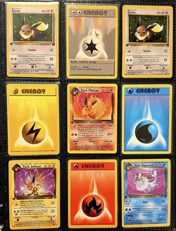 Pokemon TCG 1999 Vintage 1st Edition, Holo, Rare - Eevee Evolutions 99 Card Lot - Image 1