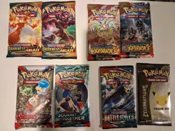 Pokemon Lot of 7 Trading Card Packs TCG - Image 1