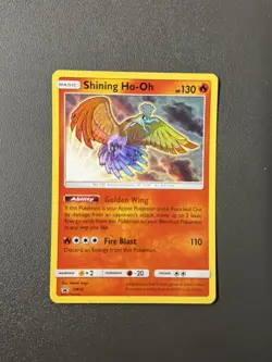 Pokemon Card Shining Ho-Oh SM70 Black Star Promo Near Mint - Image 1