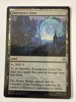 Emergence Zone 1x FOIL WAR MTG War of the Spark Uncommon MINT land - Image 1