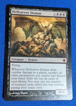 Hellcarver Demon, Rise of the Eldrazi, Magic the Gathering, MTG - Image 1