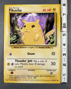 Jumbo Pokemon Card Pikachu 58/102 NOT FOR PLAY USE Promo Giant Big Oversize - Image 4