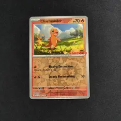 Charmander 004/165 GameStop Stamped Exclusive 151 Reverse Halo Pokemon Loose LP - Image 1