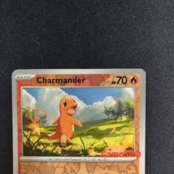 Charmander 004/165 GameStop Stamped Exclusive 151 Reverse Halo Pokemon Loose LP - Image 3