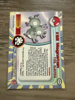 2000 Pokemon MAGNETON #82 [Non-Holo] Topps Blue Logo 1st TV Animation - Image 2