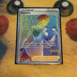 Pokemon TCG Pokemon GO Secret Rare Trainer Candela 083/078 NM Rainbow Full Art - Image 1