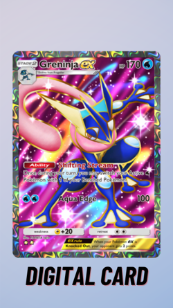 Pokemon TCG Pocket Greninja EX Full Art Mega Rising Trade 2 Star ⭐⭐ (English) - Image 1