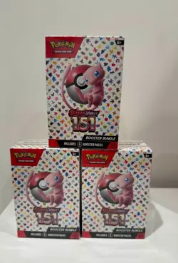 Pokemon Scarlet and Violet: 151 Booster Bundle LOT OF 3 (18 Packs) - Image 1