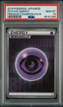 Pokemon PSA 10 2016 Japanese Psychic Energy Premium Champion Pack POP 5! - Image 1
