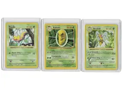 [Complete set] Beedrill 17/102, Kakuna 32/102, Weedle 69/102 - Pokemon Base Set - Image 1