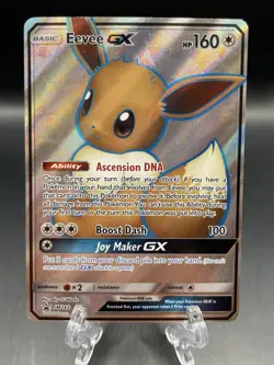 Eevee GX (Full Art Holo) Pokemon Sun & Moon Black Star Promo #SM242 MP Dent - Image 1