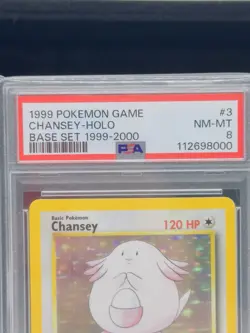 PSA 8 - Pokemon Base Set Chansey - 4th Print - 1999-2000 - Uk print - Low POP 37 - Image 2