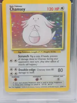PSA 8 - Pokemon Base Set Chansey - 4th Print - 1999-2000 - Uk print - Low POP 37 - Image 3