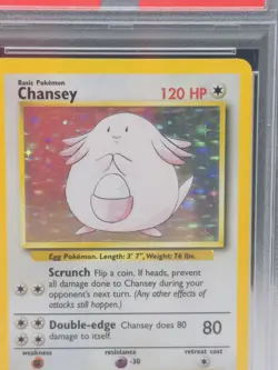 PSA 8 - Pokemon Base Set Chansey - 4th Print - 1999-2000 - Uk print - Low POP 37 - Image 4
