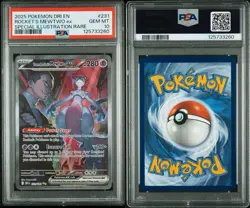 2025 POKEMON DRI EN-DESTINED RIVALS SPECIAL ILLUSTRATION RARE MEWTWO PSA 10 #231 - Image 3