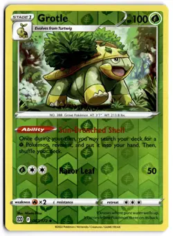 Pokemon TCG Grotle Brilliant Stars 007/172 Reverse Holo Uncommon NM/M - Image 1
