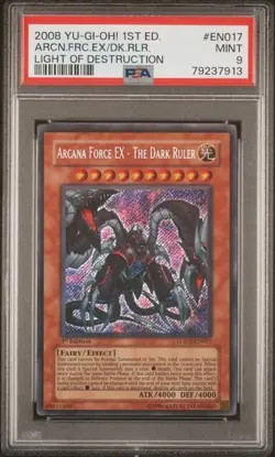 PSA 9 Arcana Force EX - The Dark Ruler LODT-EN017 1st Edition Yugioh - Image 1
