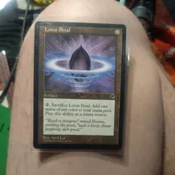 Vintage 1997 MTG Tempest Lotus Petal Card Near Mint - Image 2