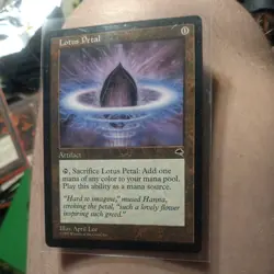 Vintage 1997 MTG Tempest Lotus Petal Card Near Mint - Image 3