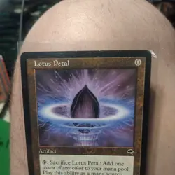 Vintage 1997 MTG Tempest Lotus Petal Card Near Mint - Image 4