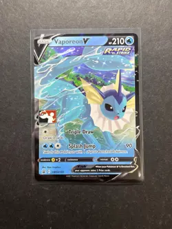 Vaporeon V SWSH150 Pokemon Play Card Holo Prize Pack Season One Promo Stamped NM - Image 1