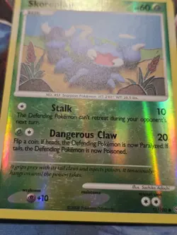 Skorupi 73/100 D&P Stormfront Reverse Holo Common Pokemon Card - Image 3