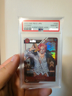 One Piece Card Game Shanks OP01-120 Serial number Jap Special Tournament PSA 10 - Image 1