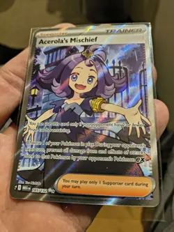 Pokemon TCG Acerola's Mischief #165/132 Holo Ultra Rare Full Art NM Card - Image 1