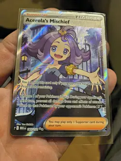 Pokemon TCG Acerola's Mischief #165/132 Holo Ultra Rare Full Art NM Card - Image 3