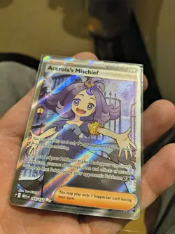 Pokemon TCG Acerola's Mischief #165/132 Holo Ultra Rare Full Art NM Card - Image 4