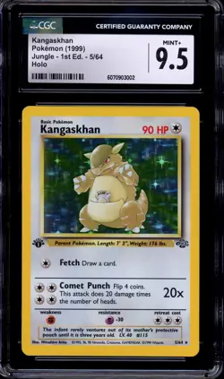 1999 Pokemon Jungle 1st Edition Kangaskhan-Holo #5 CGC 9.5 MINT+ - Image 1