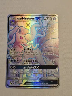 Pokemon TCG Alolan Ninetales GX Hidden Fates SV53/SV94 Holo Full Art - Image 1