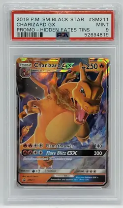 2020 Pokemon SM Black Star Promo #SM211 - PSA 9 - Hidden Fates Tin CHARIZARD GX - Image 1